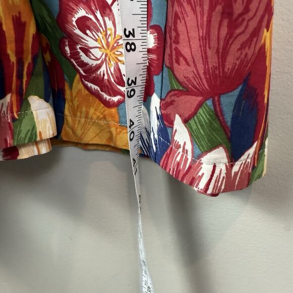 Lindy Bop Bambi Blue Holland Print Swing Dress Pin Up Retro Sz 4 50s Rockabilly - Picture 8 of 11